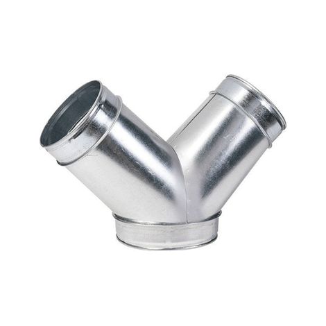 Econoname – Culotte de dérivation en acier galvanisé 160mm – 2 sorties 125mm – Raccord VMC pour réseaux aérauliques – Haute qualité