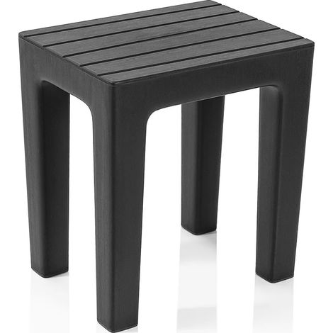 Lello lo sgabello multiuso ad alta resistenza nero con effetto legno
