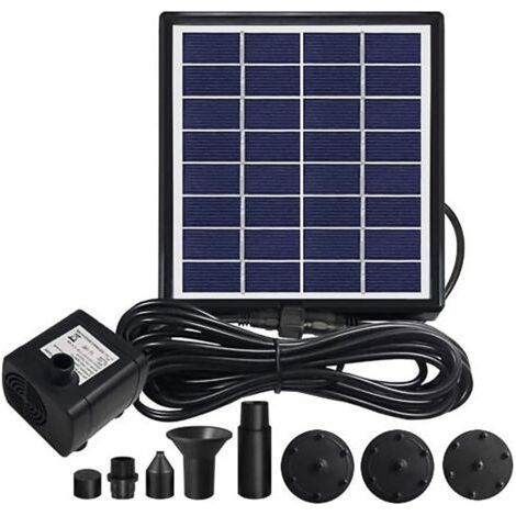 Solar Pond Fountain, Solar Water Fountain, Solar Powered Fountain, Outdoor Water Fountain, Bird Bath, Solar Garden Decor, 4W (1/5)