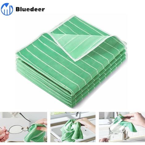 8 Chiffon Bambou Microfibre pour Vitres Miroirs Carreaux Carrosserie Microfibre Bambou Vitre Ménage Salle de Bain (1/5)