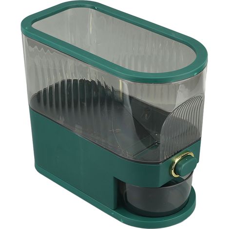 Distributeur de riz PET PP, seau à grains hermétique, récipient de stockage d'aliments secs avec verre doseur pour cuisine, capacité 5 kg (1/5)