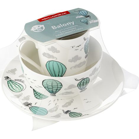 Service à petit-déjeuner en porcelaine avec ballon