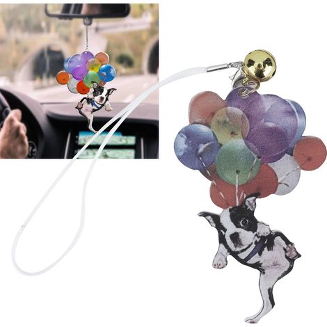 Adorables décorations de voiture en forme de chiot de dessin animé et décorations de ballons colorés (1/5)