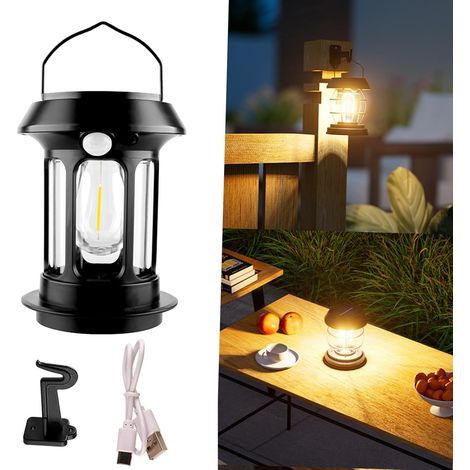 Lanterne solaire d'extérieur avec détecteur de mouvement pour l'extérieur, applique murale solaire sans fil avec 4 modes et étanche, lampes solaires LED pour l'extérieur (petit) (1/5)