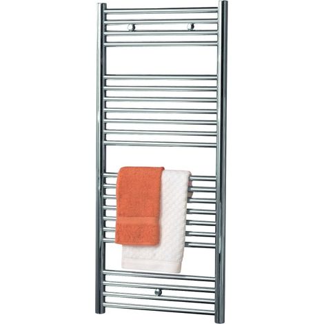 Acova – Sèche-serviette eau chaude chromé 283W – Radiateur acier avec tubes ronds Ø 23mm – Traitement anticorrosion – Design moderne