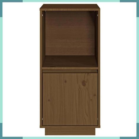 Buffet - 814347 - Bois massif pin - Marron miel - 38 x 35 x 80 cm (1/5)