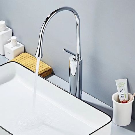 Cross-border European style water dropper faucet, bathroom rotating countertop faucet, toilet hot and cold basin faucet, best-selling item - electroplated [high-end]