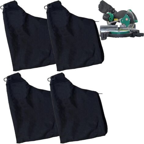 Applicable Lot de 4 sacs de collecte de poussière noirs pour scie à onglet modèle 255, sacs de collecteur de poussière avec fermeture éclair et fil pour ponceuse à bande de réservoir, raboteuse, scie (1/5)