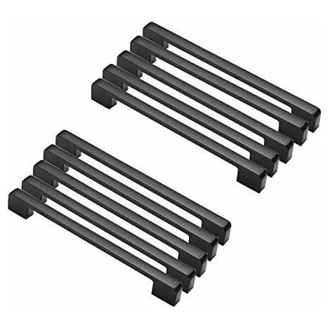 10pcs poignée meuble entraxe 192mm-poignée porte cuisine noire poignee barre meuble poignee de cuisine noire (1/5)