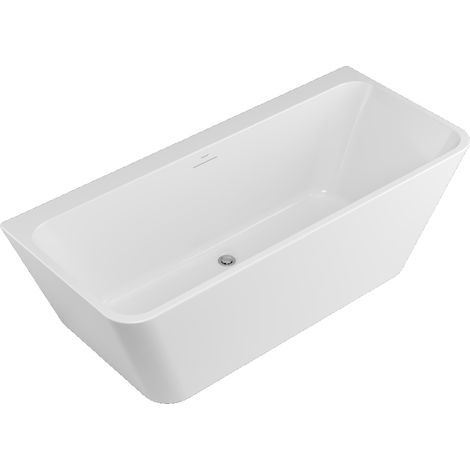 Excellent  Baignoire Lila 2.0 - 160x73 cm - Blanc brillant - Élégante et spacieuse - Confort optimal (1/4)