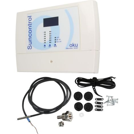 OKU Suncontrol Régulat. T° de différence complet avec 2 sondes et doigt de gant