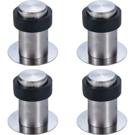 Fermi porta adesivi da pavimento in acciaio inox 6 cm, blocco porta (set di 4) - 6 cm (1/4)