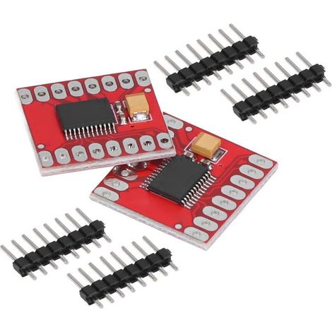 Modules 1.5A Boîte de Contrôleur de Pilote à Double Moteur 4 Broches Circuit de Pont H avec Protection contre la Température Mode Basse Puissance pour les Projets électroniques 2 Définir le. (1/4)