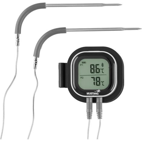 Mustang Termometro Digitale Bluetooth Nero con Doppia Sonda