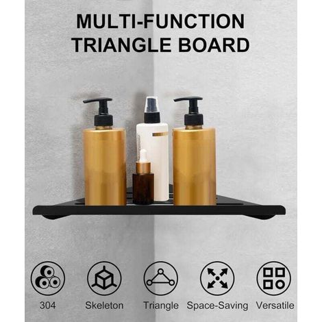 Bardusch - Set di 2 mensole angolari per doccia in acciaio inox 304 - Per bagno e cucina, 190 x 190 x 300 mm (1/3)