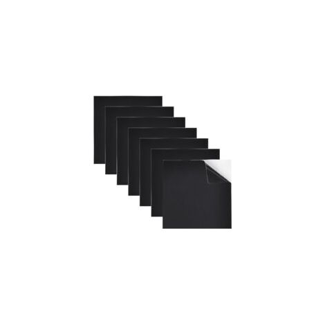 Lot de 7 panneaux de mousse autocollants, panneaux de mousse noirs, 200 x 200 x 3 mm, caoutchouc cellulaire, rembourrage en caoutchouc mousse autocollant, tapis en mousse antidérapant avec support adh (1/5)