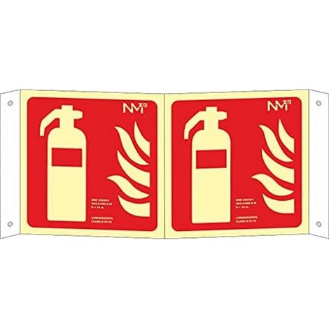 Panneau lumineux panoramique Extincteur Classe A PVC 1 mm 42 x 42 cm