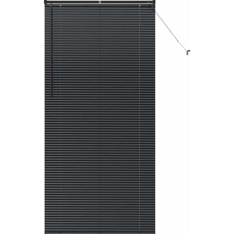 Maison Exclusive - Persianas venecianas Manual Negro 220 x 100 cm