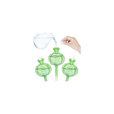 Lot de 3 globes d'arrosage Globes d'arrosage automatique en forme de cactus,ampoules d'arrosage (1/5)