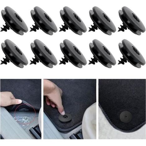 10pcs Clip Universel pour Tapi, Clips De Support De Tapi,Clips pour Tapis De Sol De Voiture,Tapi De Voiture Retenue Antidérapants (1/4)