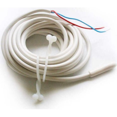Sonde de sol pour thermostat de plancher chauffant électrique – Longueur 3m – Régule température jusqu'à 28° – Compatible avec thermostat TH – Ignis