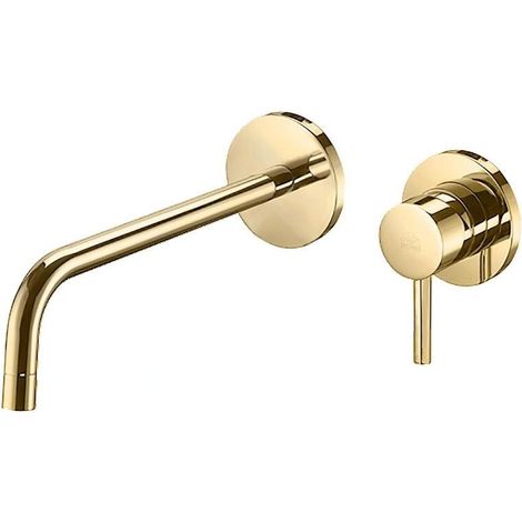 Paffoni Light - Mitigeur de lavabo encastré avec corps, installation de 2 trous, doré LIG006HG70 (1/2)