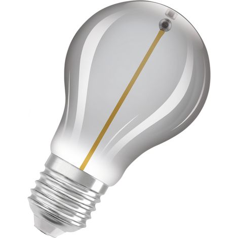 OSRAM LED-Lampen, Vintage-Edition, 4 Watts Ersatz, E27, A-shape, 1800 Kelvin, Comfort warm white, Klares Glas, single Pack (1/5)