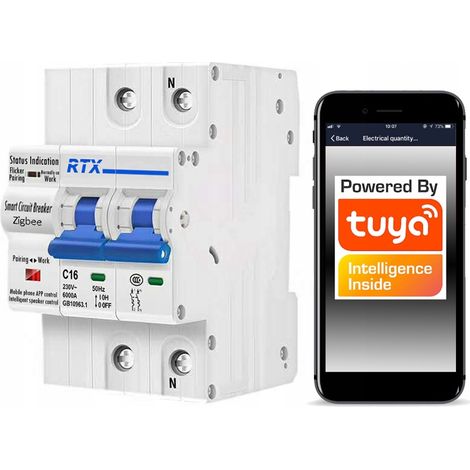 Gesteuerte Sicherung 2x 16A ZigBee TUYA En Messung (1/5)