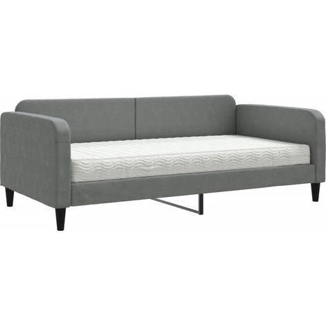 Maison Exclusive - Tagesbett mit Matratze Dunkelgrau 100x200 cm S