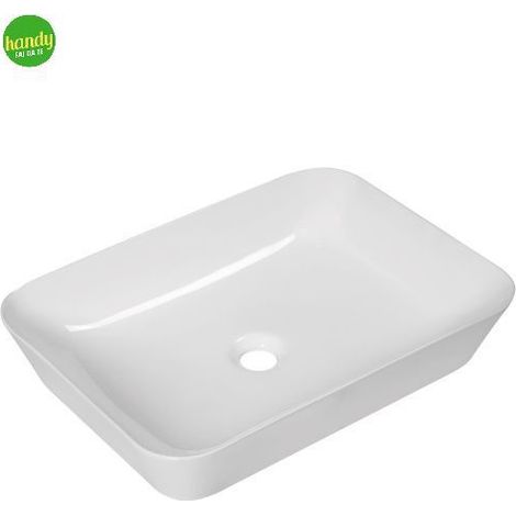 Lavabo da appoggio in ceramica bianca modello ros55 54,5x40x11 cm BARBOTTINA