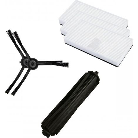 Cecotec Kit Accesorios - Recambios para Conga X100. Incluye Cepillo Haircut, 2 Cepillos Laterales y 3 Filtros de Alta