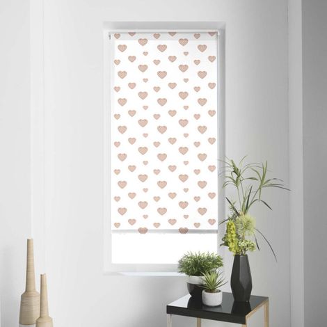 Store Enrouleur Tamisant "Piccolino" 120x180cm Or & Rose (1/3)