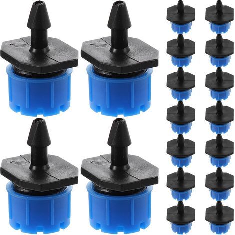 Goutteur Irrigation Réglable 100 pièces Émetteurs d'irrigation à gouttelettes d'eau pour espaces Verts publics avec buse Capillaire Plastique Ajustable (1/5)