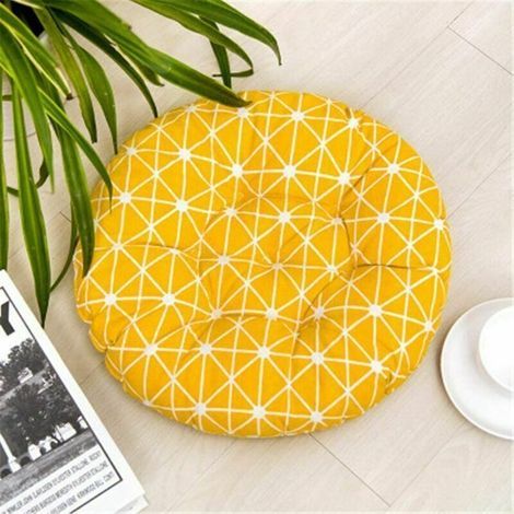 1 Seat cushion 40x40cm, Chair cushions for indoor and outdoor use - garden furniture decoration. (Round, B) (1/3)