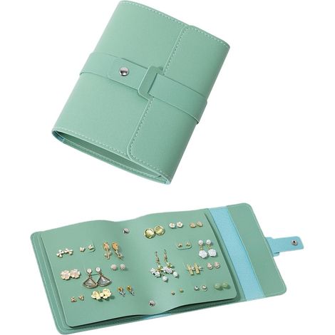 1 pieza práctica de almacenamiento de pendientes, pequeño libro, bolsas de almacenamiento para las orejas, joyero, organizador de joyas, estuche para exhibir pendientes.