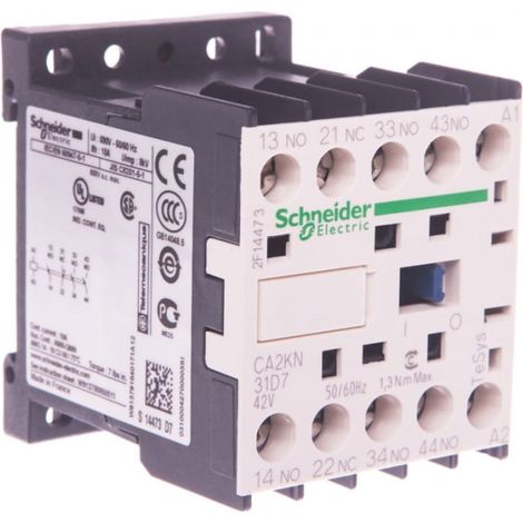Contattore ausiliario 10A 3NO 1NC 42V AC CA2KN31D7