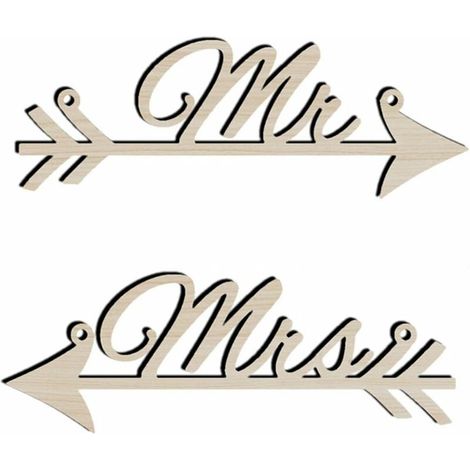 Panneau de mariage en bois Signe de dames et dames Signature décoration chaise de mariage Décoration intérieure