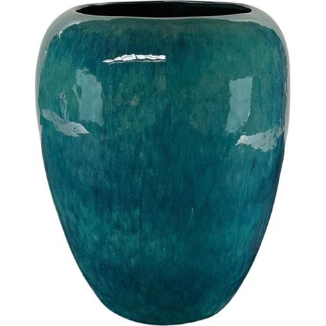 Keramischer Blumentopf Galilee - Türkis - Ø 48 cm ↑ 60 cm (1/4)