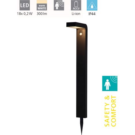 Paletto Solare Esterno Moderno Baracconi Alluminio Nero Led (1/4)