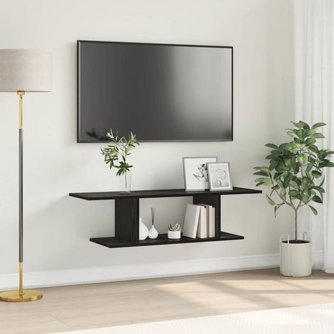 Ensemble meuble TV-Banc TV-Meuble Télé Noir 103 x 30 x 26,5 cm Bois d'ingénierie (1/5)