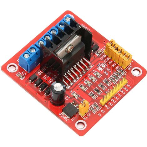 L298N Dual-H-Brücken-DC-Schrittmotortreibermodul, multifunktionale Motorsteuerplatine (1/5)