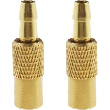 Lot de 2 connecteurs de valve de gonflage de pneu pour pompe à air - Accessoires de voiture en laiton (1/5)