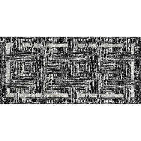 Tappeto cucina lavabile antiscivolo jacquard Bangkok Black (1/2)