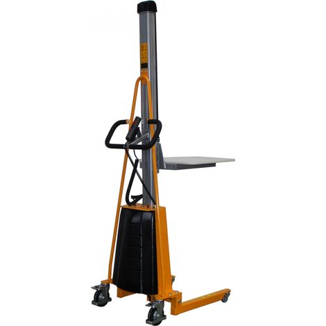 qteck Semi-elektrische Minilifter mit Plattform 470x600mm und 125-1700mm Hubhöhe 100kg Hubkraft