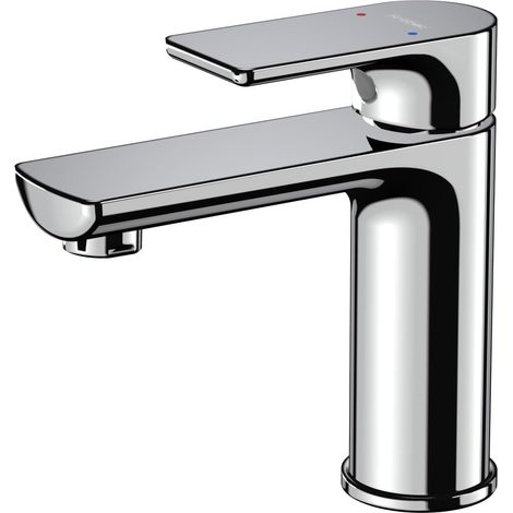 1 Mitigeur Lavabo Laiton, Insert Céramique, Chromé, Eau Chaude Froide, Salle de Bain (1/5)