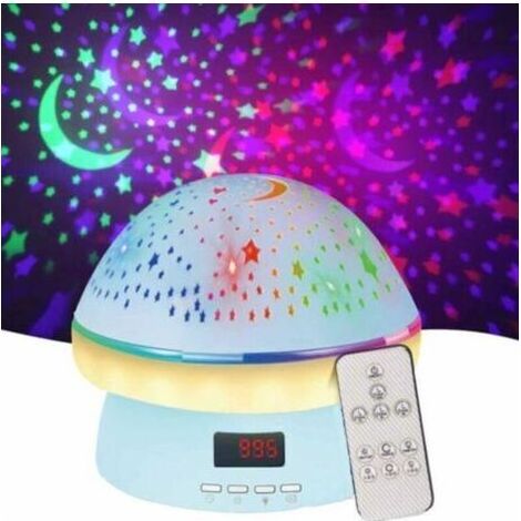 4pcs Télécommande et minuterie Design Starry Sky Projecteur d'étoiles rotatif Veilleuse, 16 projecteurs colorés Lampe de chevet LED (1/4)