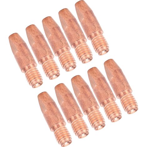Lot de 10 embouts conducteurs M6 en cuivre rouge pour torche de soudage, accessoires de contact 36KD x 1,2 mm