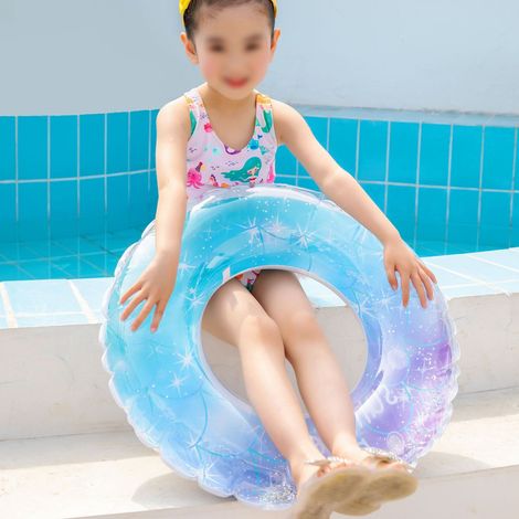 Anneau De Natation Gonflable - PVC Sécurisé - Pour Enfants 2 À 4 Ans - Piscine Plage Fête Estivale - Lot De 3 (1/5)