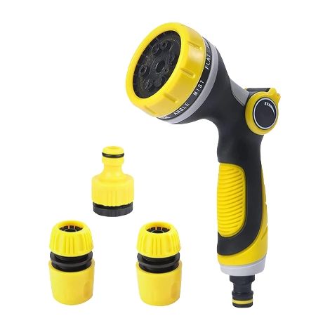 Pistolet d'arrosage multifonction à 10 jets pour tuyau d'arrosage et lavage de voiture (1/5)