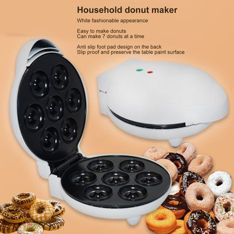 Machine à donuts avec revêtement antiadhésif antidérapant, blanche et élégante, mini machine à donuts, prise UE 220 V